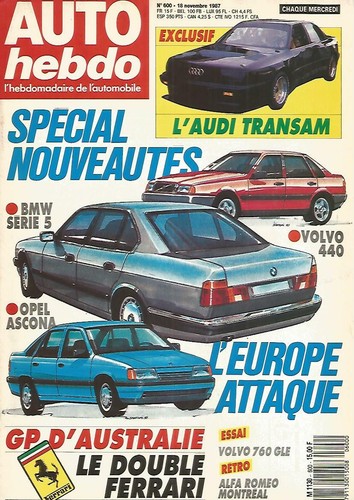 Auto hebdo 600 audi - auto, transam