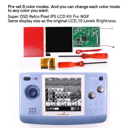 Retro pixel big ips - pixel, backlight