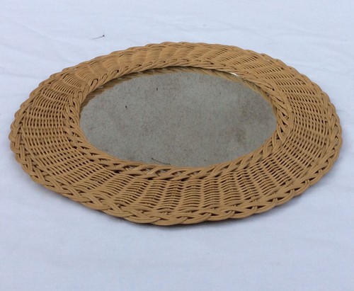 Miroir rotin osier tresse - -,