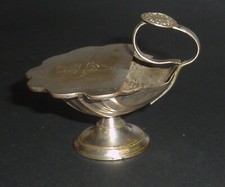 rare antique silver metal baptism shell early 20th century Greek cross