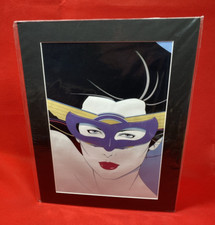 Patrick Nagel "Mask" 1980's Retro Style Art Deco Print NEw and sealed vintage A4