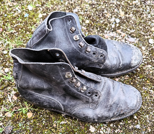 Brodequins cadre cuir noir - cadre,