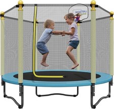 60" Trampoline for Kids, Indoor & Outdoor Trampoline with Net