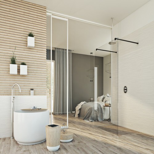 Cabine douche paroi pare - de,