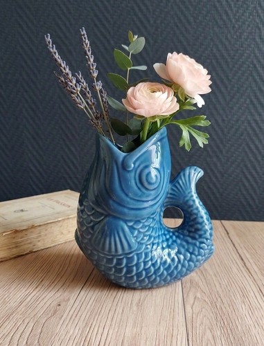 Vase pichet poisson céramique