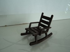 PLAYMOBIL western rocking chair chaise bascule marron foncé belle époque 1900