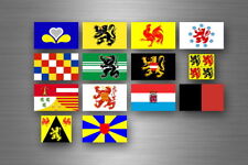 Planche autocollant sticker etiquette drapeaux region province etats belgique