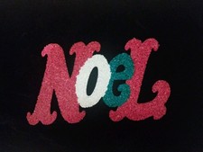 Vintage Melted Plastic Popcorn NOEL Christmas Decoration