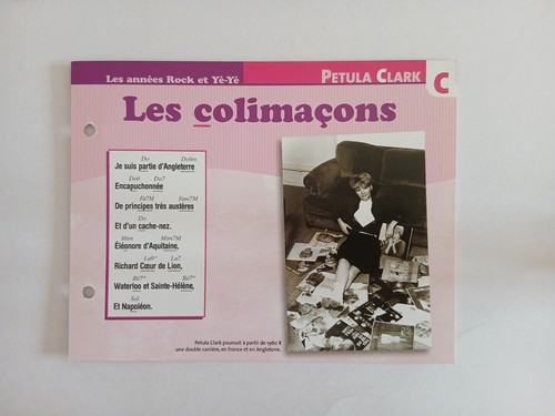 Carte fiche petula clark - carte,