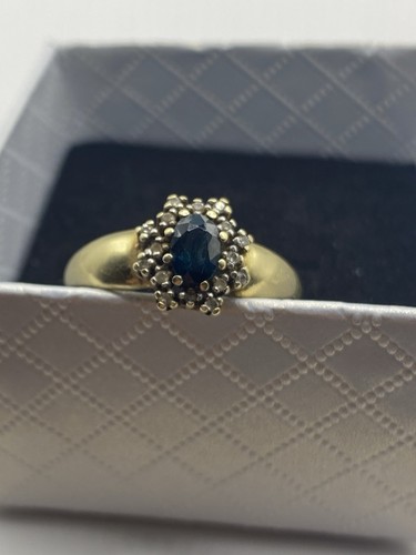 Bague saphir bleu - saphir, diamants
