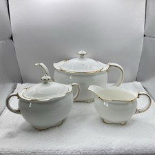 Royal Crown Derby Regency  Large Tea  Pot Sugar Bowl  Creamer  Mint Unused