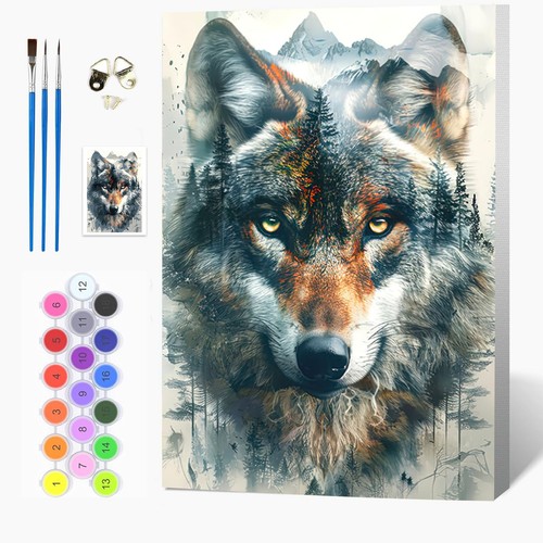 Peinture par numéros - numéros, loup