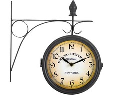 Horloge de Gare Double Murale