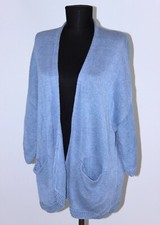 Massimo Dutti womens blue cardigan wrap robe Size S 100% linen