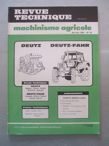 Revue technique tracteur - technique, deutz
