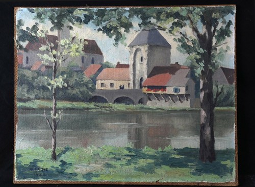 Huile sur toile école - sur,