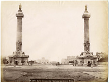 France, Paris, old barrier to the throne, the columns vintage albumen print