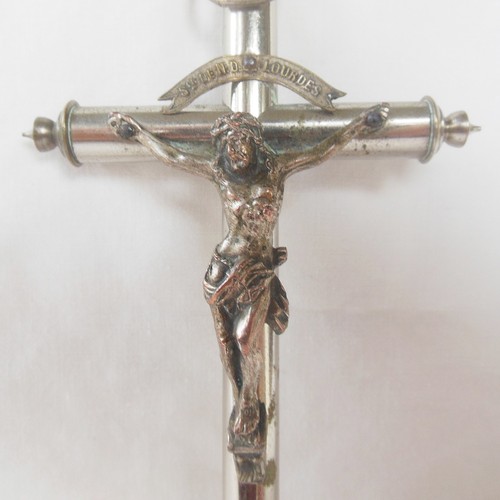 Ancien crucifix 15cm métal - crucifix,
