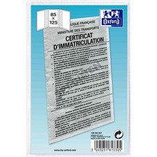 [100202657] Oxford Etui 3 Volets pour Carte Grise PVC 20/100 - 85 x 125 mm (I...