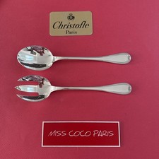SERVICE  SALADE 24 CM CHRISTOFLE FRANCE MALMAISON METAL ARGENTE TRÈS BEL ÉTAT