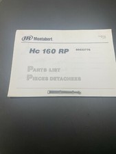 1 X INGESOLL RAND MONTABERT HC160RP PARTS LITS 86622776 MANUAL 2005 