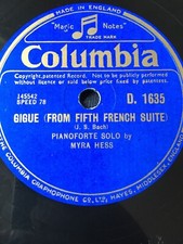 78 Rpm MYRA HESS - Gigue - J S