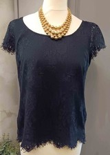 haut t-shirt noir dentelle 