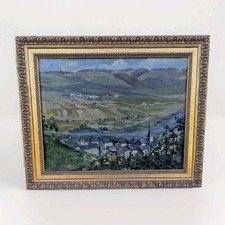 Tableau ancien paysage village