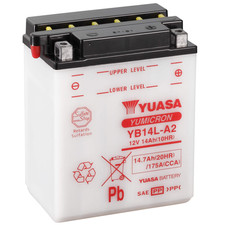 Batterie Yuasa YB14L-A2 Kawasaki ZZR 1100 1990/1992 De 12 Volt 14 Ampère 175CCA