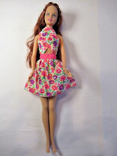 BARBIE ROUSSE in short backless floral dress (82-18)