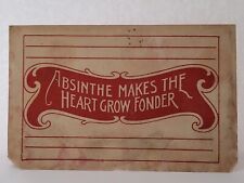 Postcard Liquor Humor Absinthe Makes the Heart Grow Fonder