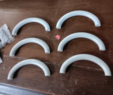 6 - 3" HEWI Style Japan Plastic Gray Arched Drawer Pull Handle Postmodern VTG 