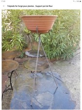 Trepied Fer Forgé Pour Pot De Fleur . Support Pot