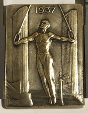 MÉDAILLE PLAQUE EN BRONZE LA