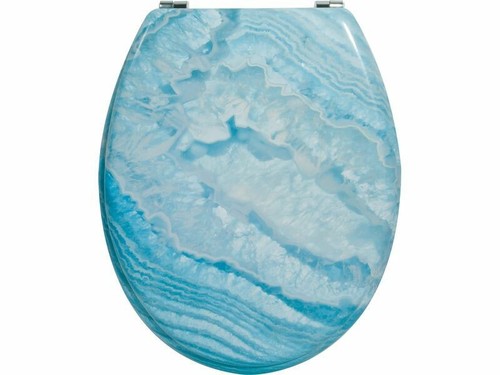 Abattant motif marbré bleu - abattant,