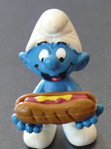 Figurine schtroumpf avec hot - schtroumpf,