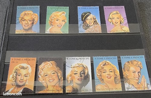 Lot timbres marilyn - de, 9