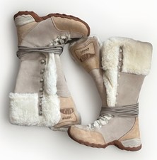 Lafuma Sherpa Lined Winter Snow Boots Tan Fur Trim Women’s Size 7 Style 1859