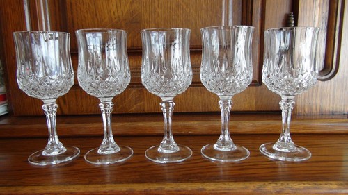 Verres pied cristal - 5, à