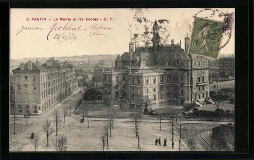 Cpa pantin mairie et - pantin,,