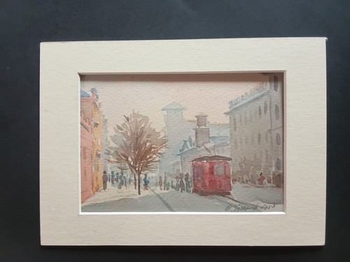 Vtg small aquarelle drawing - aquarelle,