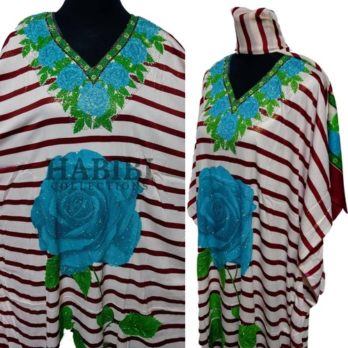 Kaftan femme bleu vert - bleu/vert, À