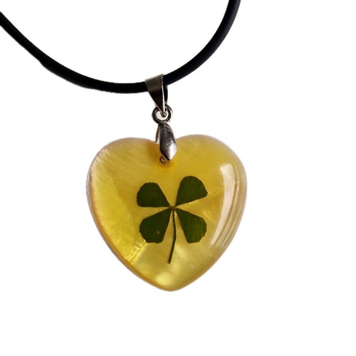 Pendentif bijou vrai trèfle - bijou, 4