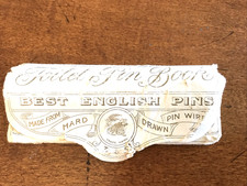 ACME TOILET VINTAGE ENGLISH PIN BOOK, ASSORTED SIZES, LONDON….RARE