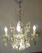 Lustre Maria Teresa Antique De Bureau 5luci Old Chandelier Crystal Ø50cm