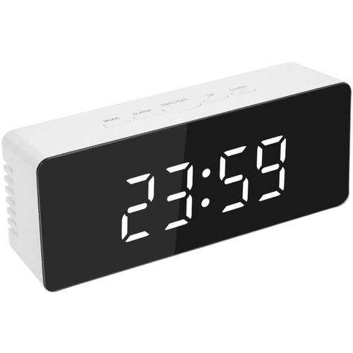 Réveil miroir led alarme - réveil,