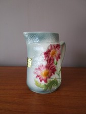 Pichet En Barbotine Saint Clément décor de fleurs N° 7472 France