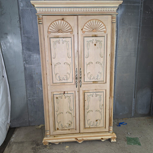 Large ornate wood armoire - ornate,