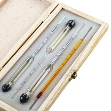 Professional Alcohol Scale Alcohol Meter - Set of 3 Hydrometers with Graduation of 0 ...