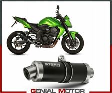 Storm by Mivv GP Black Stainless Steel Exhaust for Kawasaki Z 750 2007 > 2014